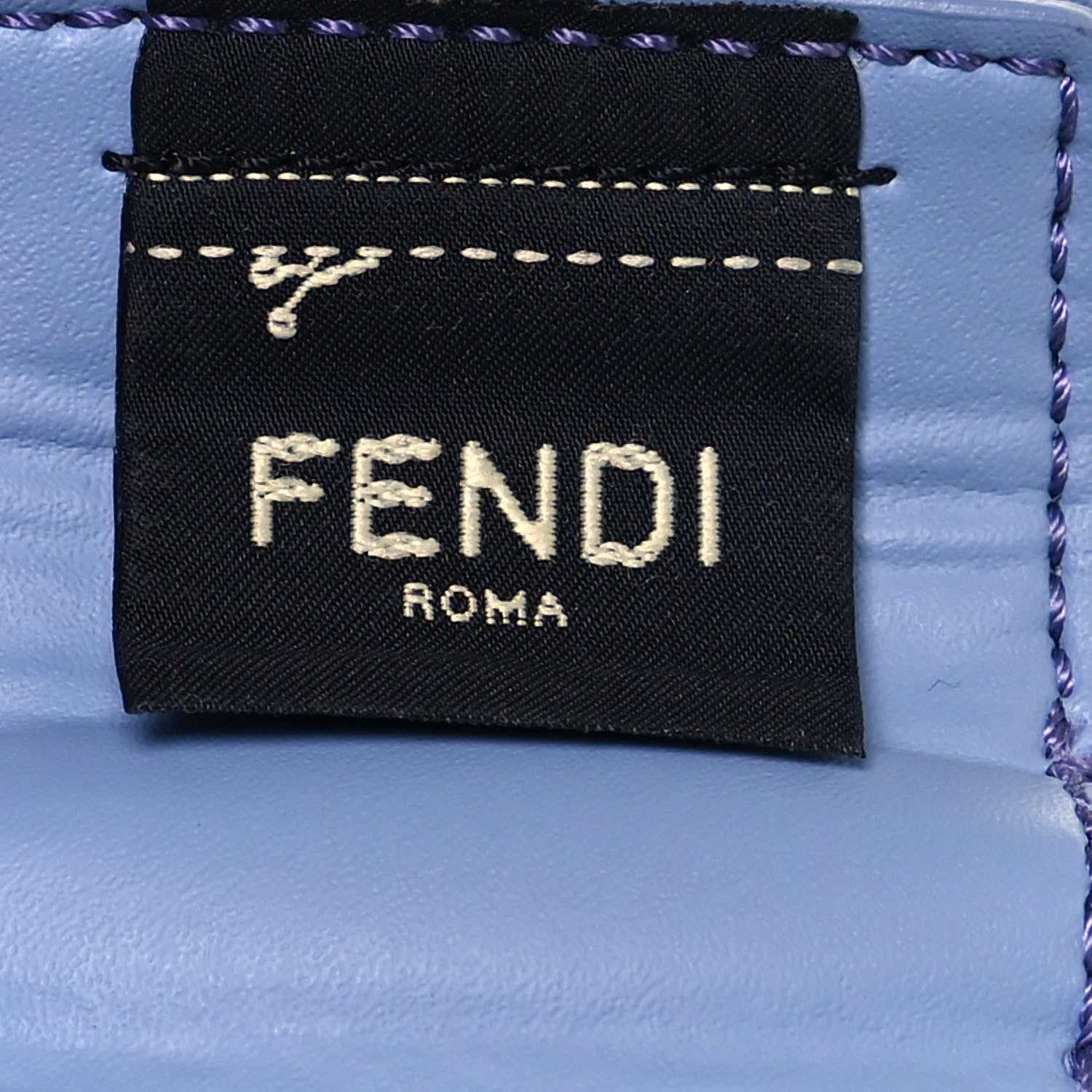 Fendi Recycled Plastic Vitello Liberty Matte Small Fendi Basket Light Blue 7 of 16