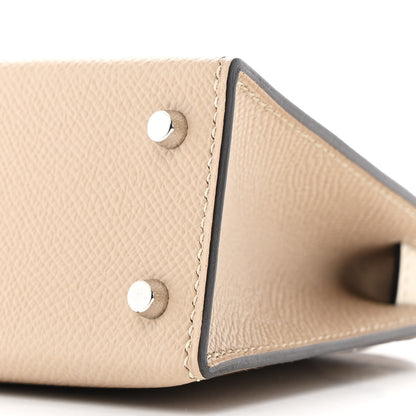 Hermes Epsom Tri-Color Mini Kelly Sellier 20 Trench Craie Etoupe 9 of 9