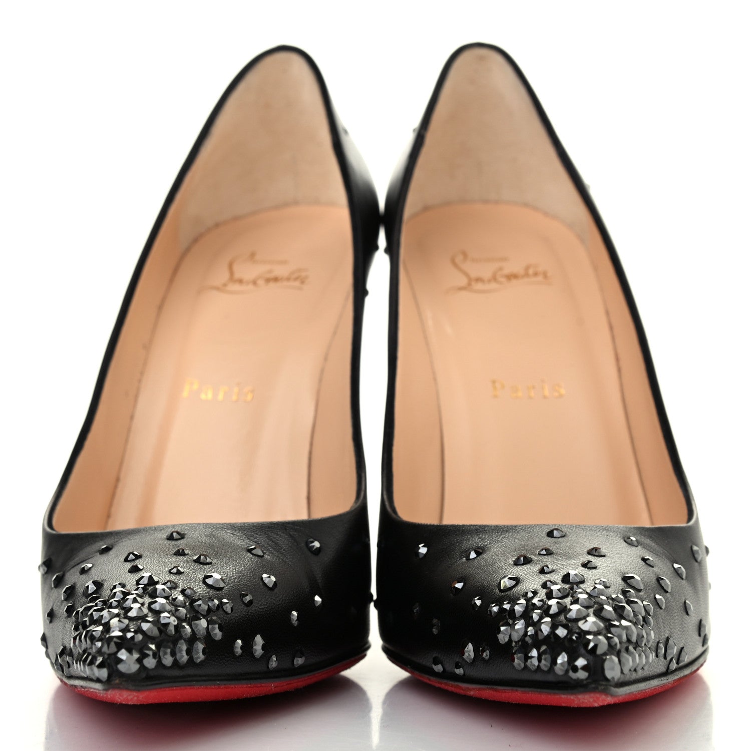 Christian Louboutin Kid Degrastrasss 100 Pumps 39 Hematite Black 2 of 4