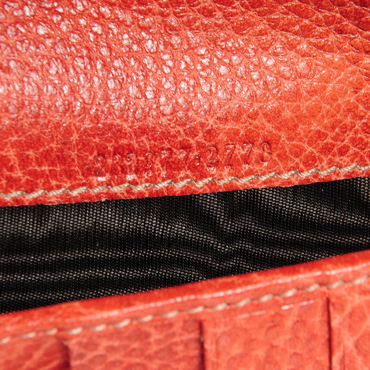 Guccissima Zip Around Wallet Dark Orange