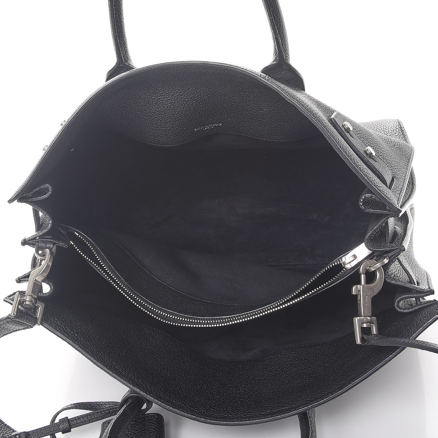 Saint Laurent Grained Calfskin Medium Supple Sac De Jour Black 5 of 8
