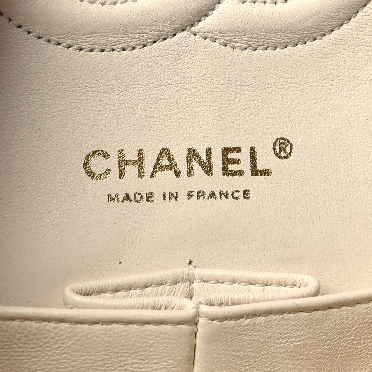 Lambskin Quilted Medium Double Flap White
