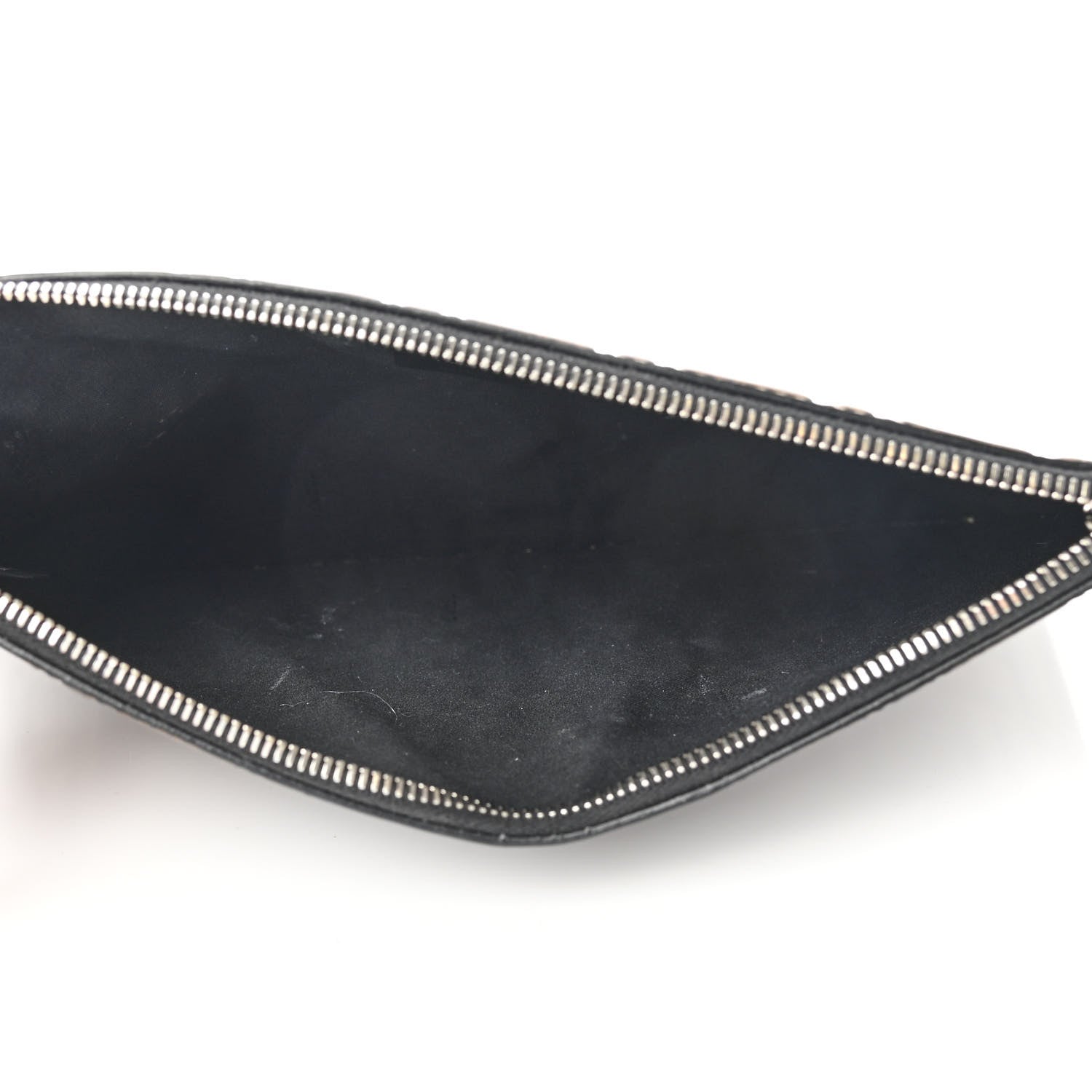 Fendi Vitello FF 1974 Embossed Pouch Maya Black 5 of 9