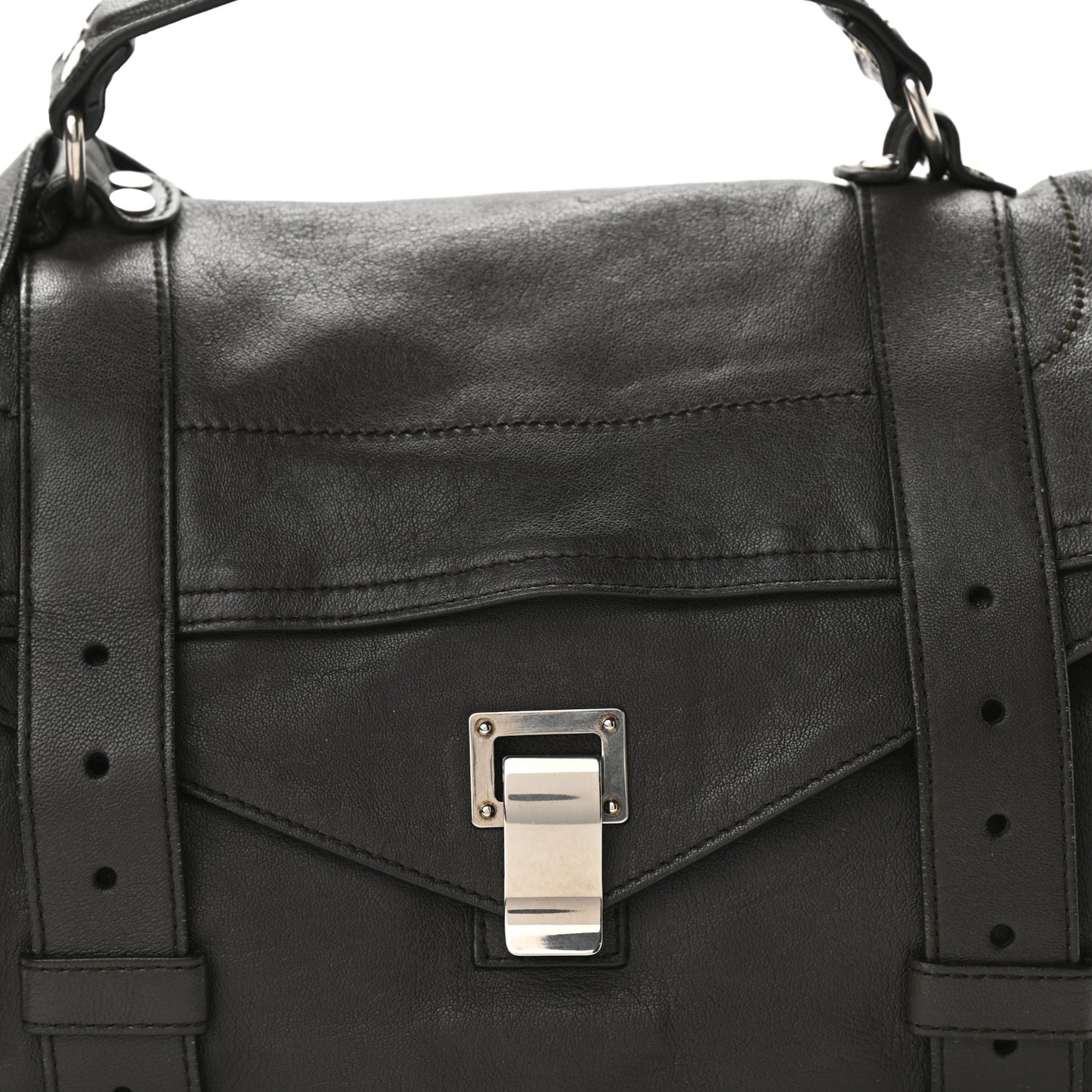 Lambskin Medium PS1 Satchel Dark Chocolate
