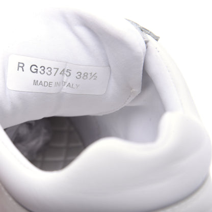 Chanel Suede Calfskin Fabric CC Sneakers 38.5 White 8 of 9