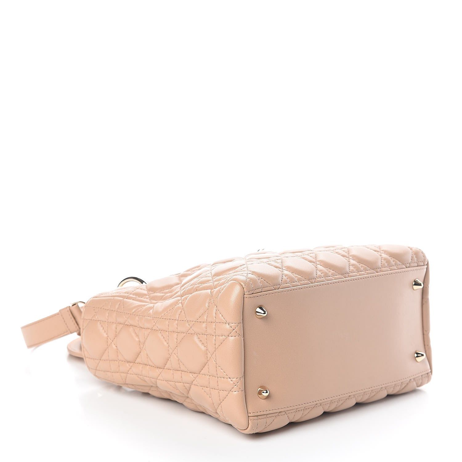 Christian Dior Lambskin Cannage Medium Lady Dior Beige 4 of 8