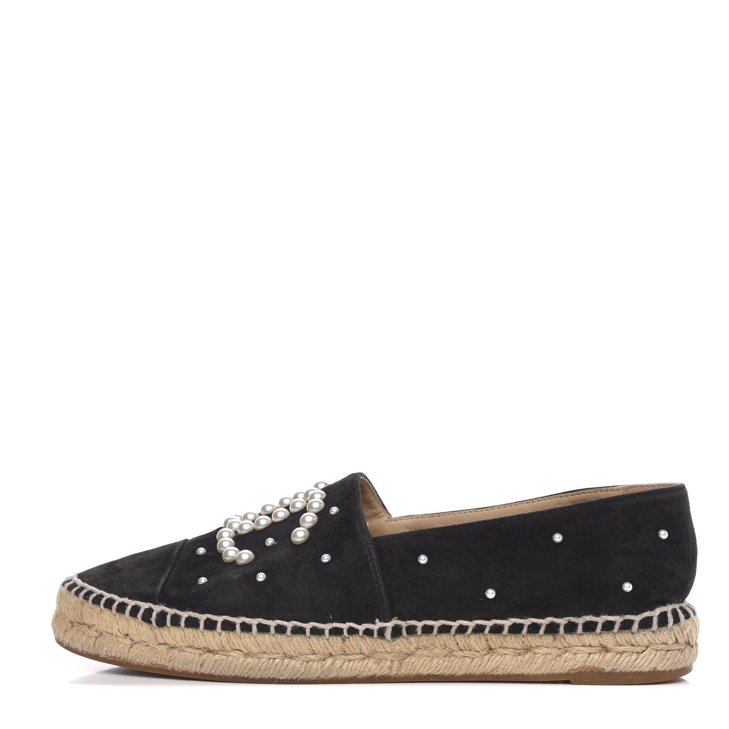 Suede Pearl CC Espadrilles 40 Black