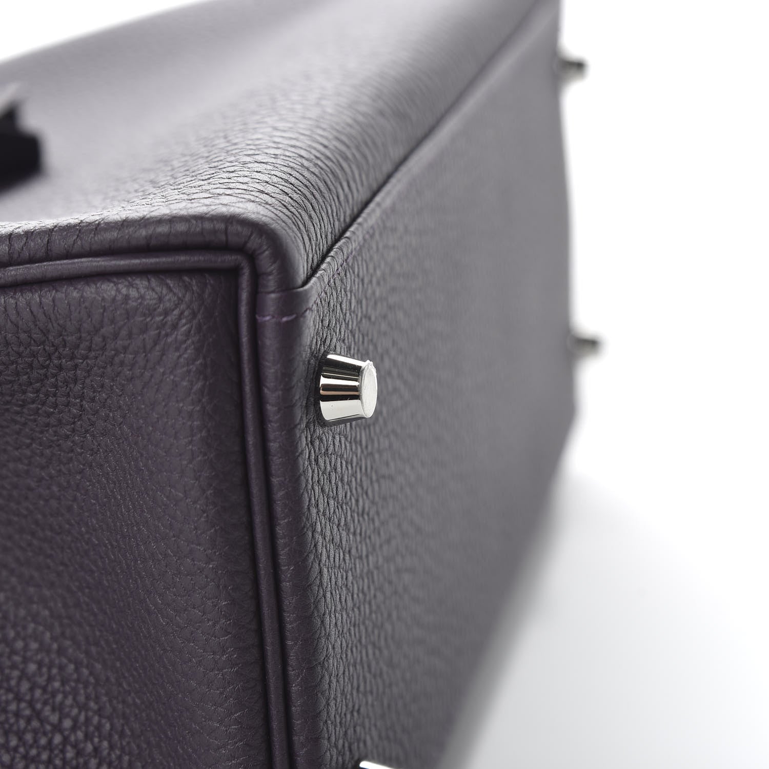 Hermes Togo Matte Alligator Kelly Retourne Touch 28 Raisin Prunoir 7 of 36