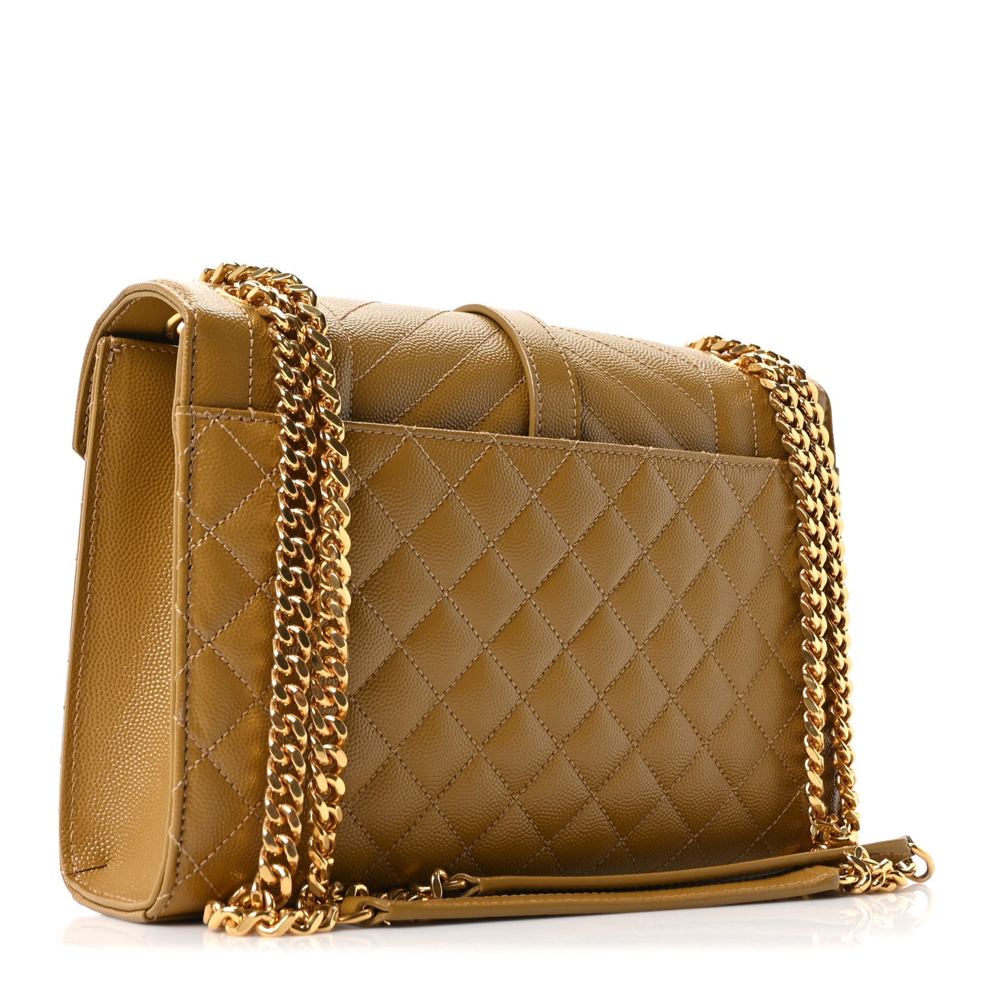 Grain De Poudre Textured Mixed Matelasse Triquilt Medium Monogram Satchel Old Oil