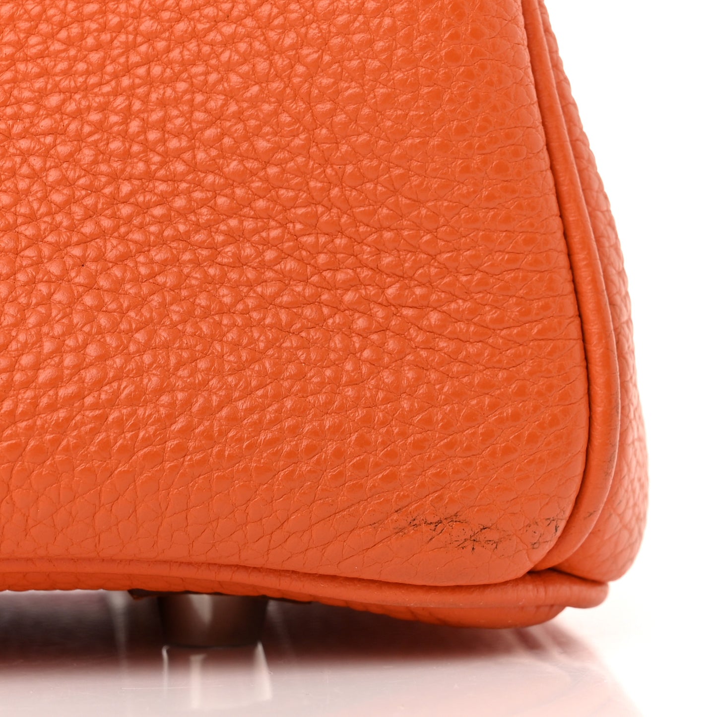 Togo Verso Birkin 30 Orange Rose Shocking