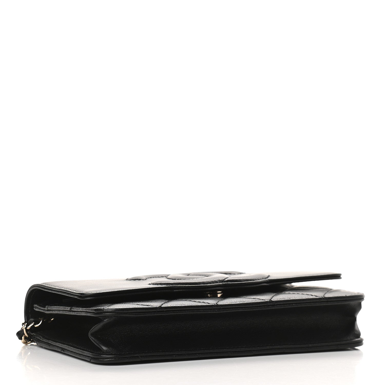 Chanel Goatskin Quilted Timeless CC Wallet On Chain WOC Black 4 of 10