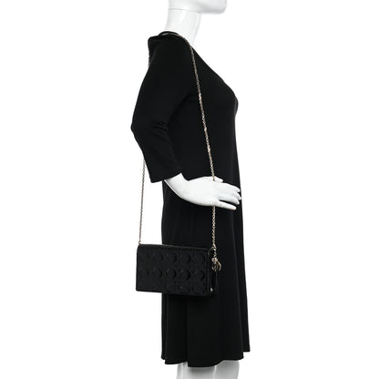 Christian Dior Patent Cannage Lady Dior Pouch Black 2 of 15