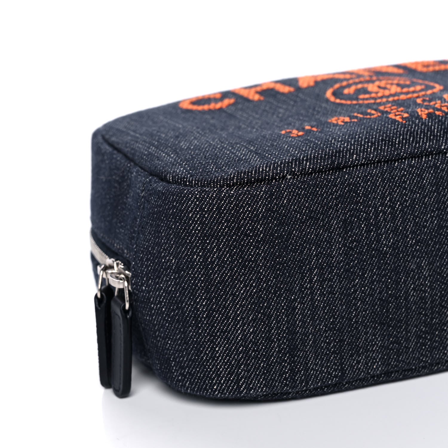 Chanel Denim Small Deauville Case Blue Orange 9 of 12