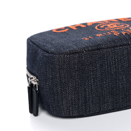 Chanel Denim Small Deauville Case Blue Orange 9 of 12