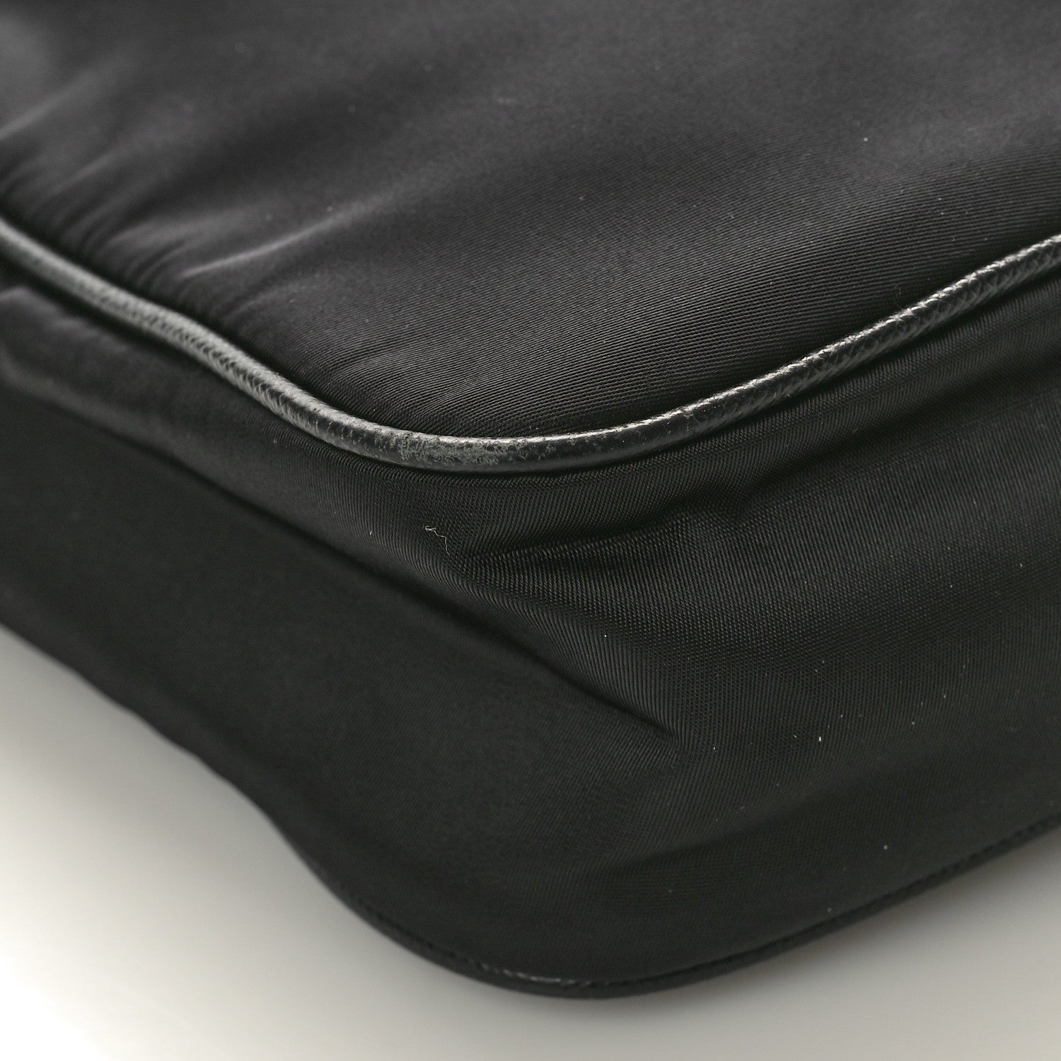 Prada Tessuto Nylon Saffiano Logo Messenger Bag Black 8 of 9