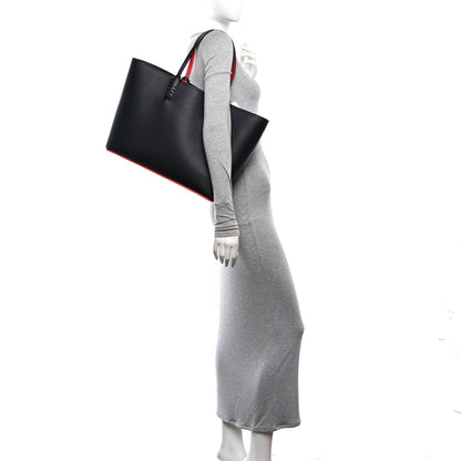 Christian Louboutin Calfskin Spikes East West Cabata Tote Black 2 of 11