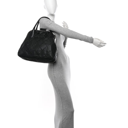 Chanel Calfskin Stitched Expandable Frame Bag Black 2 of 10