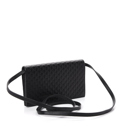 Gucci Microguccissima Crossbody Wallet Black 3 of 11