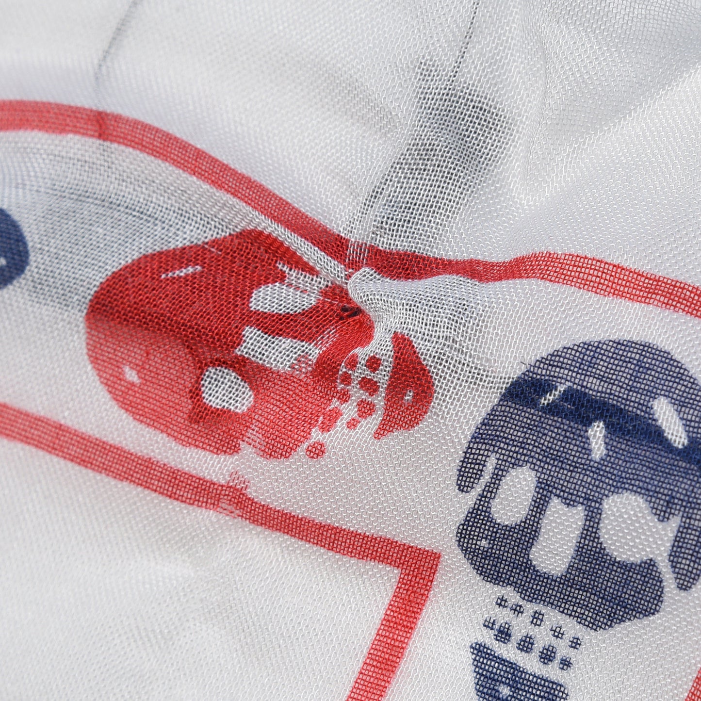 Modal Silk Bicolor Skull Scarf White