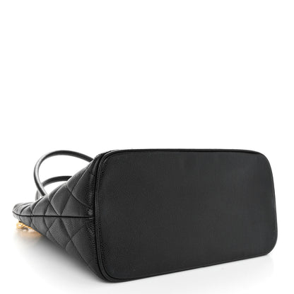 Chanel Caviar Quilted Medallion Tote Black 4 of 10