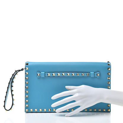Valentino Garavani Nappa Rockstud Wristlet Clutch Parrot 2 of 7