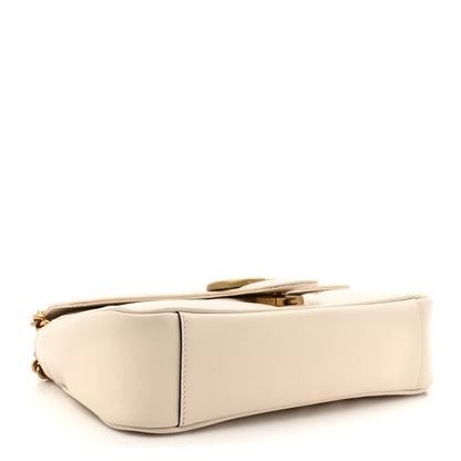 Gucci Calfskin Matelasse Small GG Marmont Shoulder Bag White 4 of 10