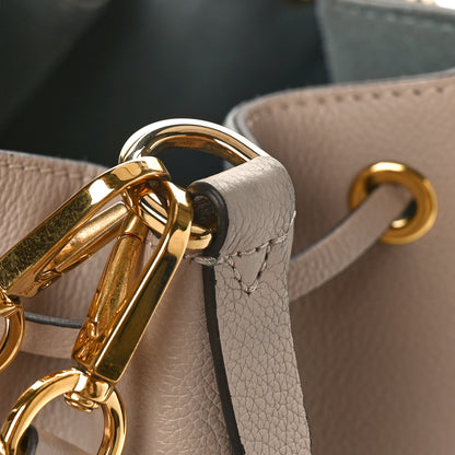 Louis Vuitton Calfskin Lockme Bucket MM Greige 9 of 9
