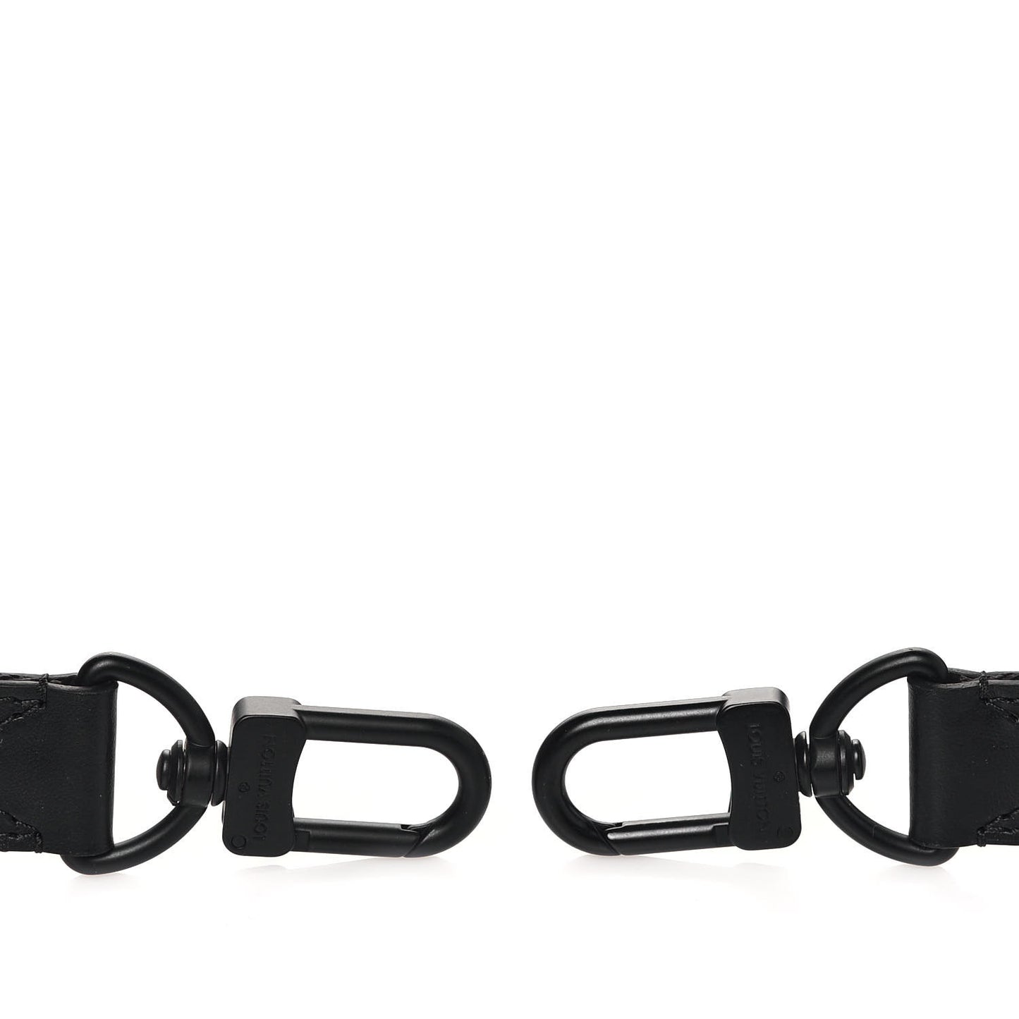 Nylon Calfskin Monogram Shadow Duo Messenger Shoulder Strap Black