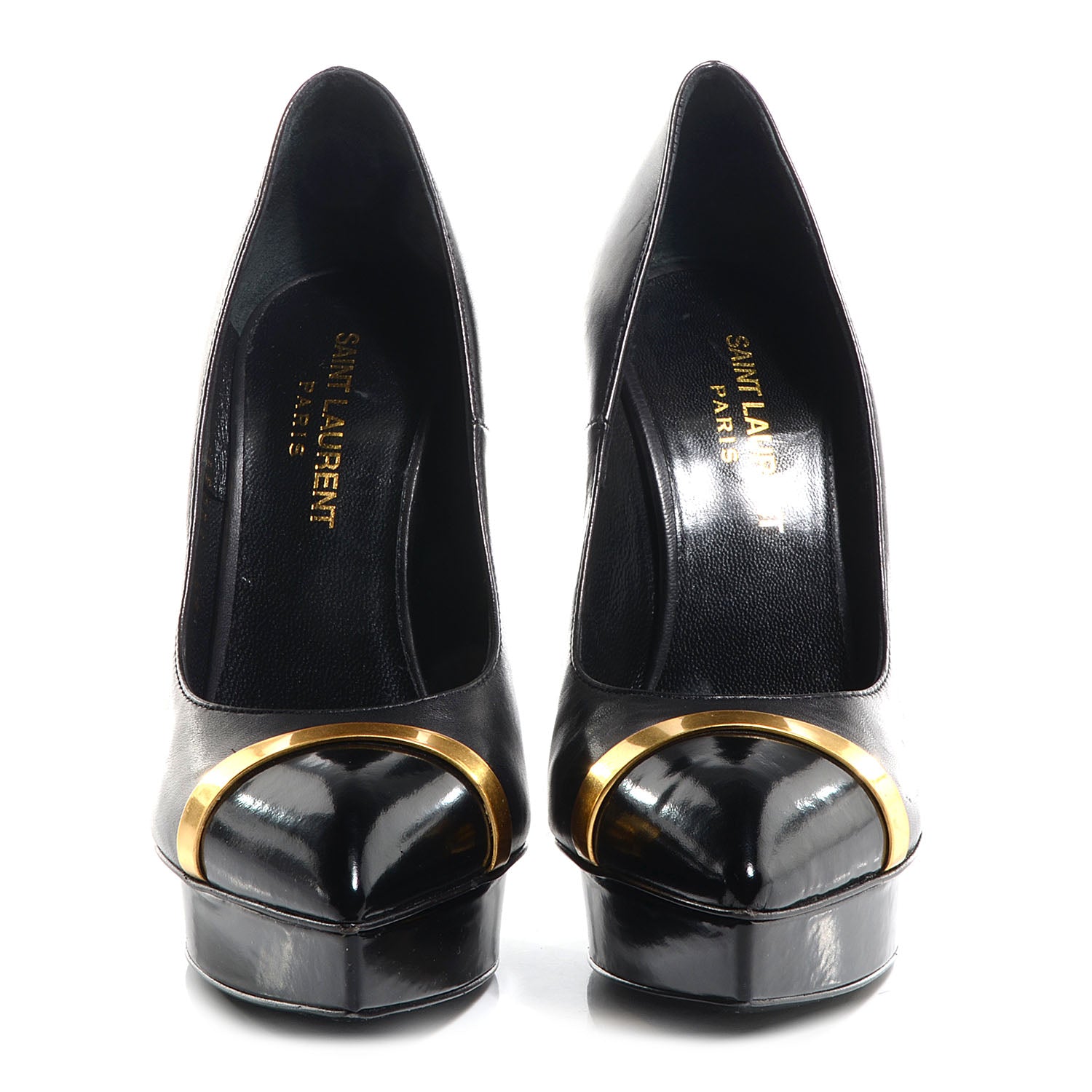 Saint Laurent Leather Classic Paris 105 Cap Toe Escarpin Pumps 36 Black 2 of 7