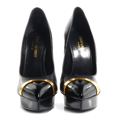 Saint Laurent Leather Classic Paris 105 Cap Toe Escarpin Pumps 36 Black 2 of 7