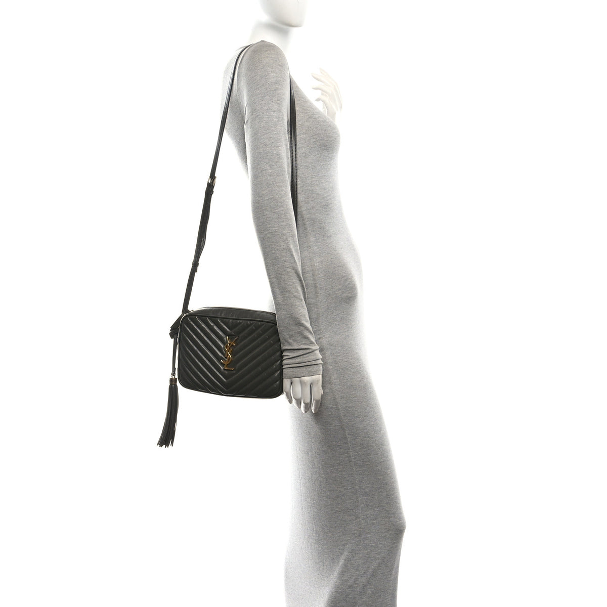Calfskin Matelasse Monogram Lou Camera Bag Pebble