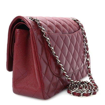 Chanel Caviar Quilted Jumbo Double Flap Burgundy 3 of 11