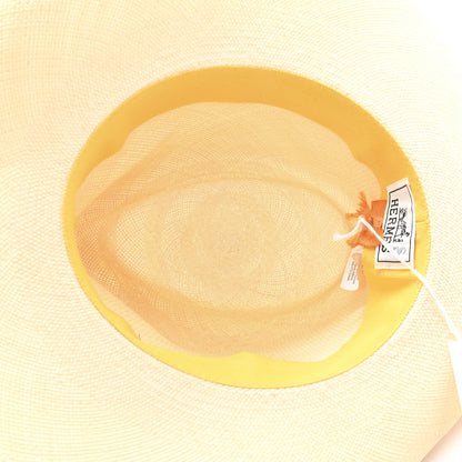 Hermes Straw Arizona Panama Brisa Hat 57 Naturel Orange 8 of 12