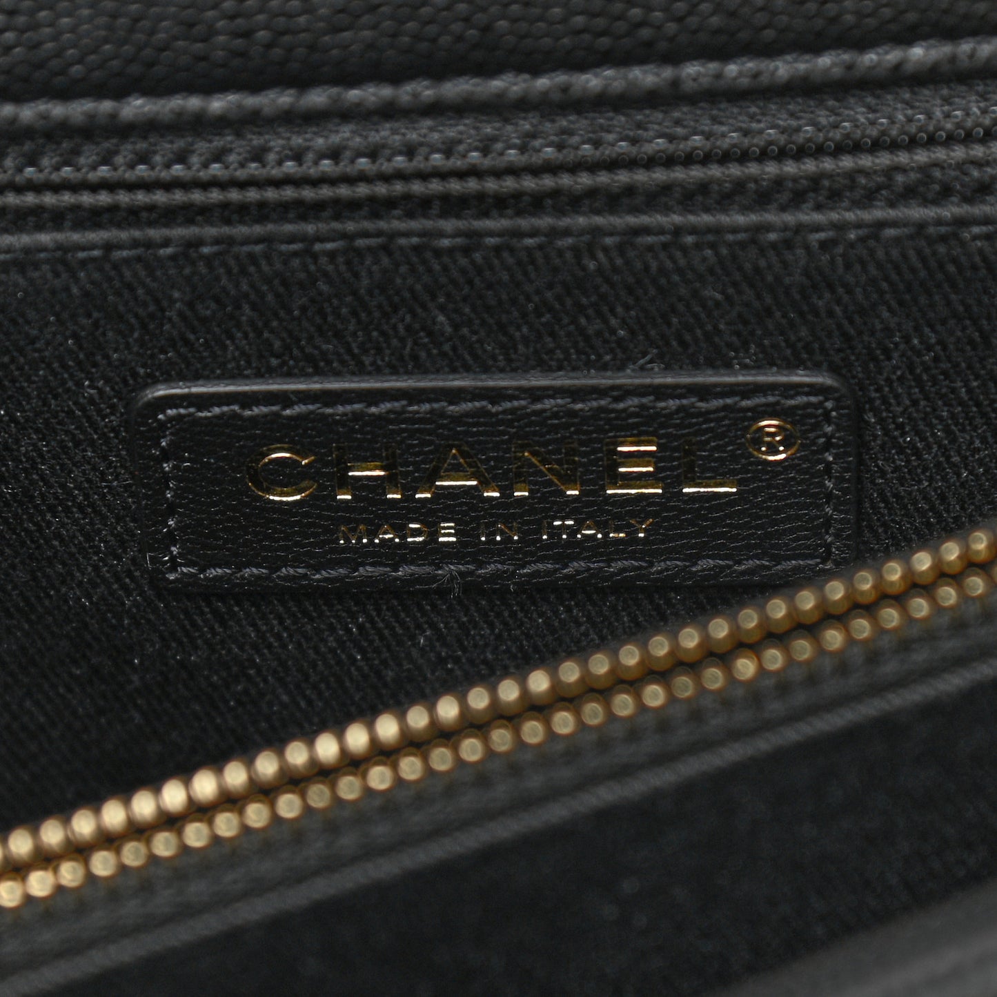 Caviar Lizard Quilted Medium Coco Handle Flap Black