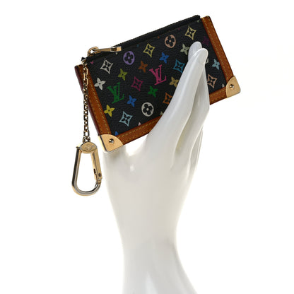 Louis Vuitton Monogram Multicolor Key Pouch Black 2 of 9