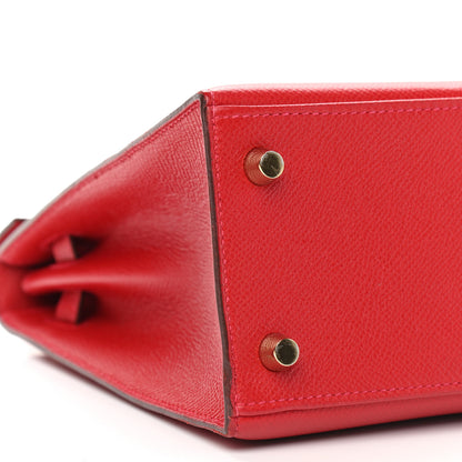 Hermes Epsom Kelly Sellier 25 Rouge Casaque 13 of 14