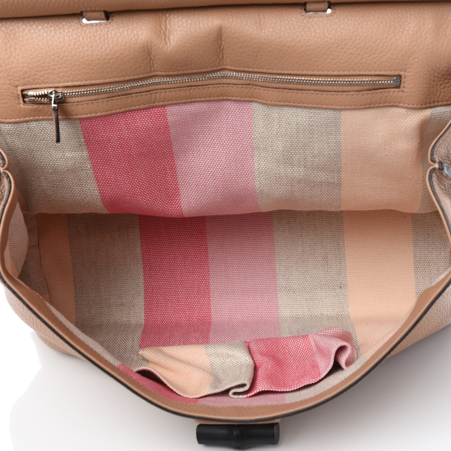 Gucci Cellarius Calfskin Large Bamboo Daily Top Handle Bag Camelia 6 of 10