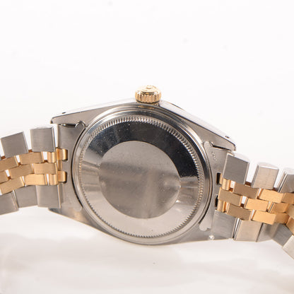 Rolex Stainless Steel 18K Yellow Gold 36mm Oyster Perpetual Datejust Watch Champagne 16203 11 of 16