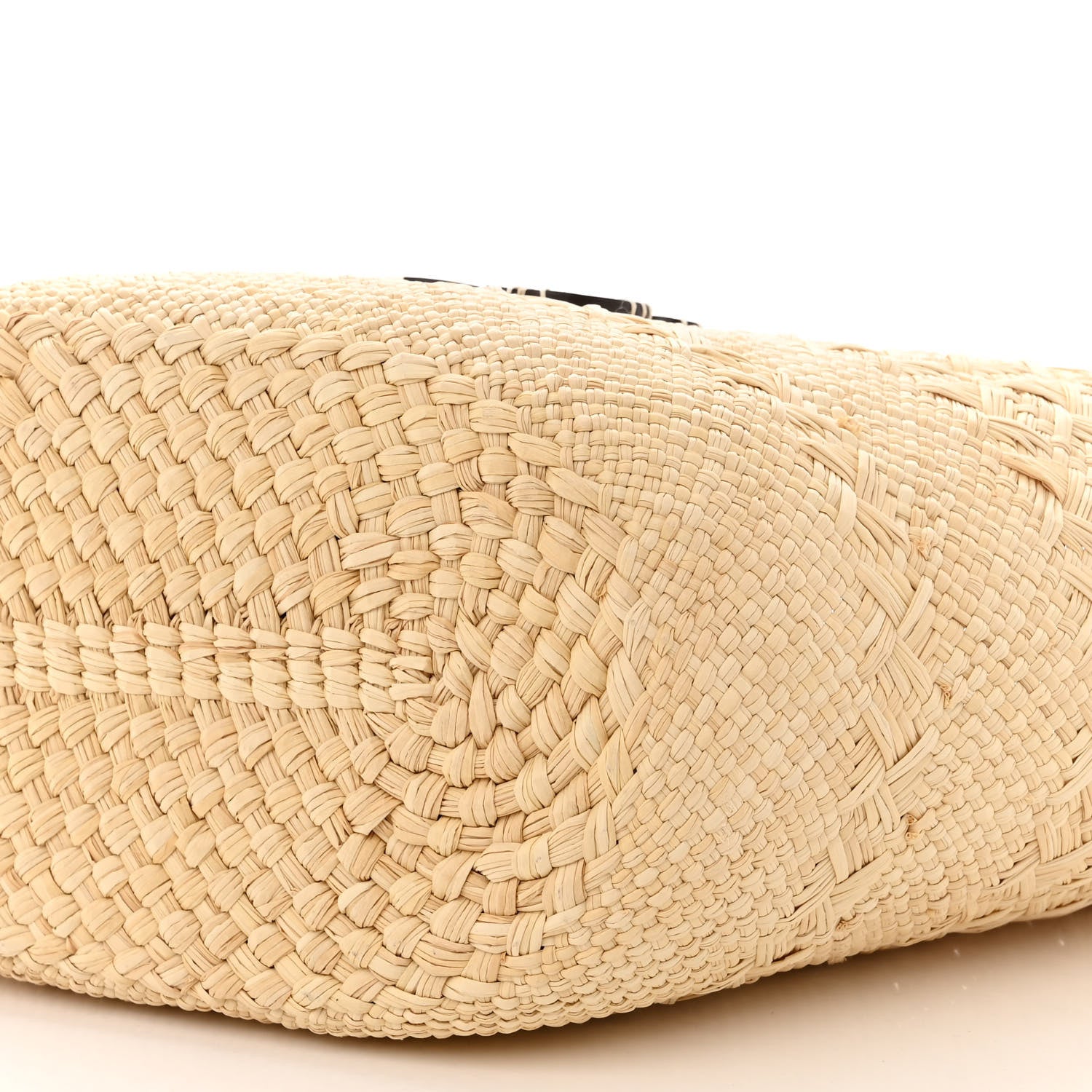 Loewe Calfskin Raffia Small Anagram Basket Tote Bag Natural Tan 10 of 10