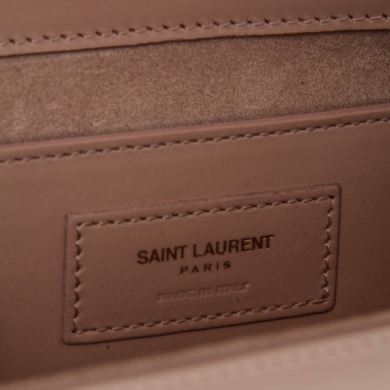 Saint Laurent Calfskin Classic Monogram Tassel Clutch Nude 6 of 6