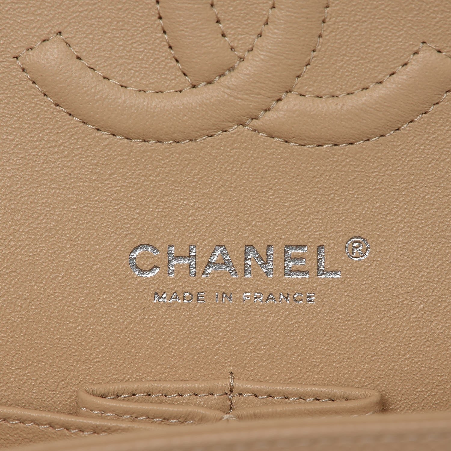 Chanel Caviar Quilted Medium Double Flap Beige 6 of 8