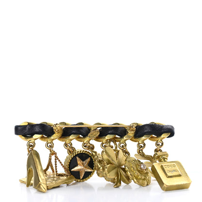 Chanel Lambskin Charms Brooch Black Gold 3 of 4