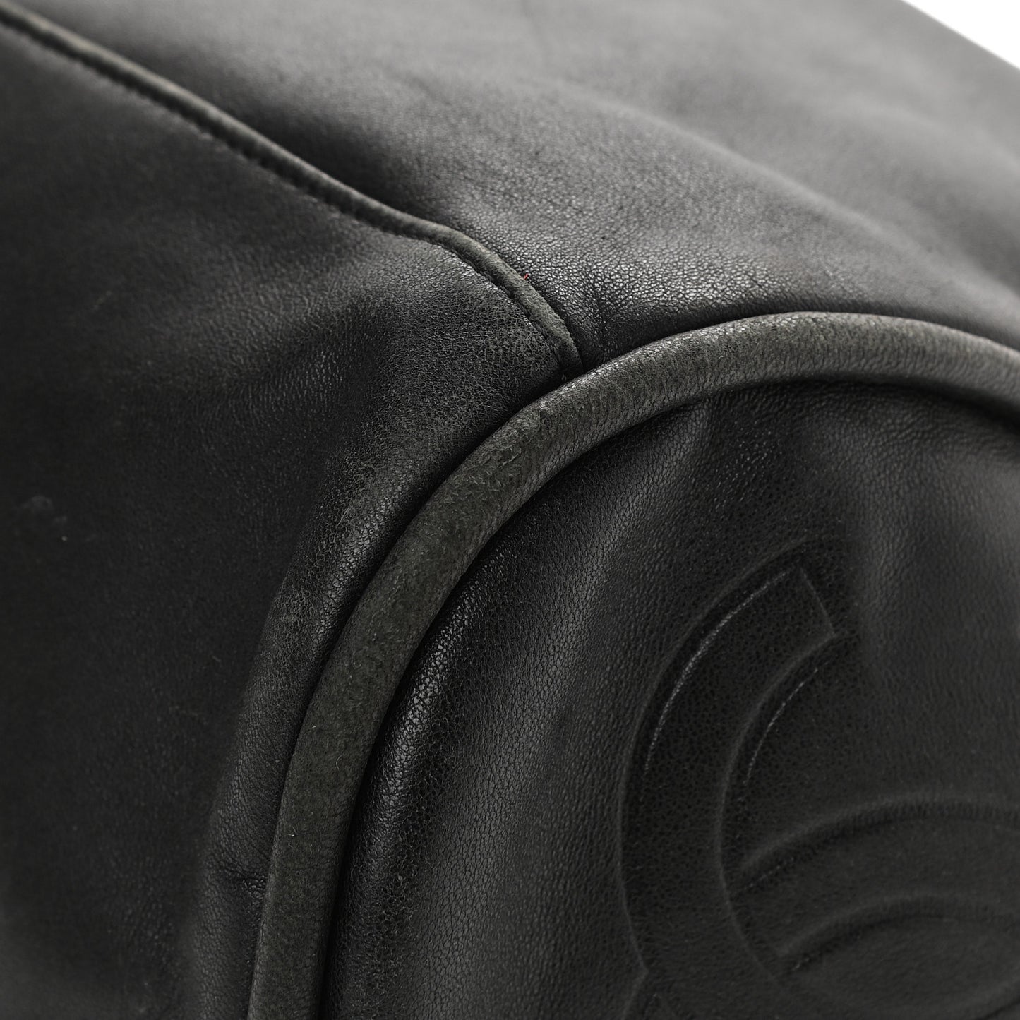 Lambskin Large Ultimate Soft Tote Black