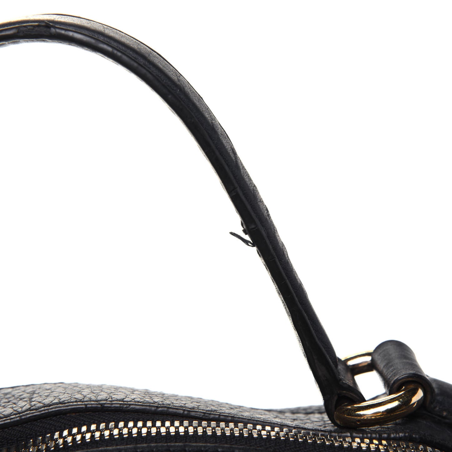 Pebbled Calfskin Medium Soho Boston Black