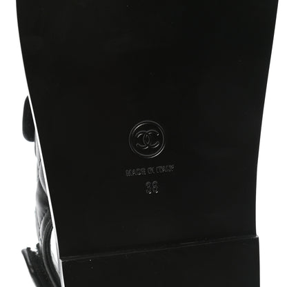 Chanel Lambskin Velcro Dad Sandals 38 Black 6 of 8
