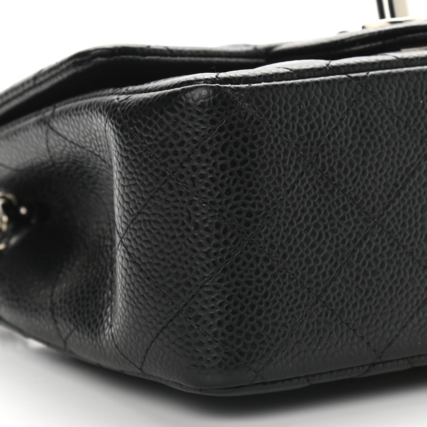 Caviar Quilted Mini Square Flap Black