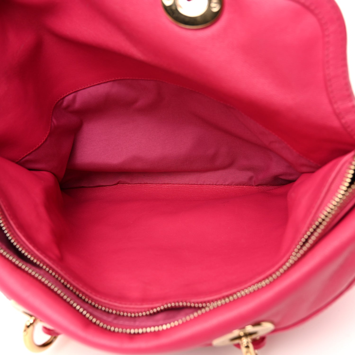 Christian Dior Lambskin Cannage Medium Granville Tote Fuchsia 6 of 15
