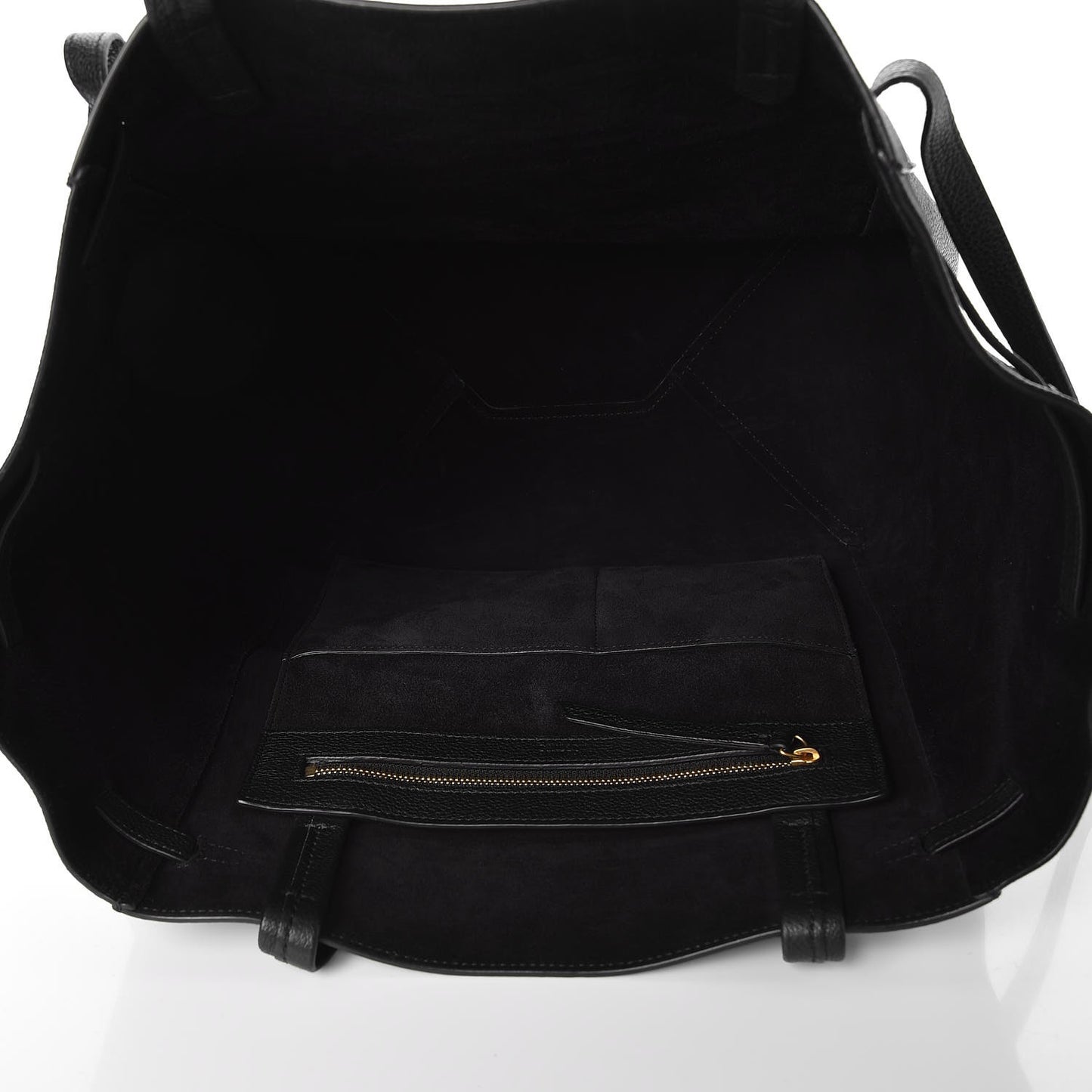 Soft Grained Calfskin Small Belt Cabas Phantom Black
