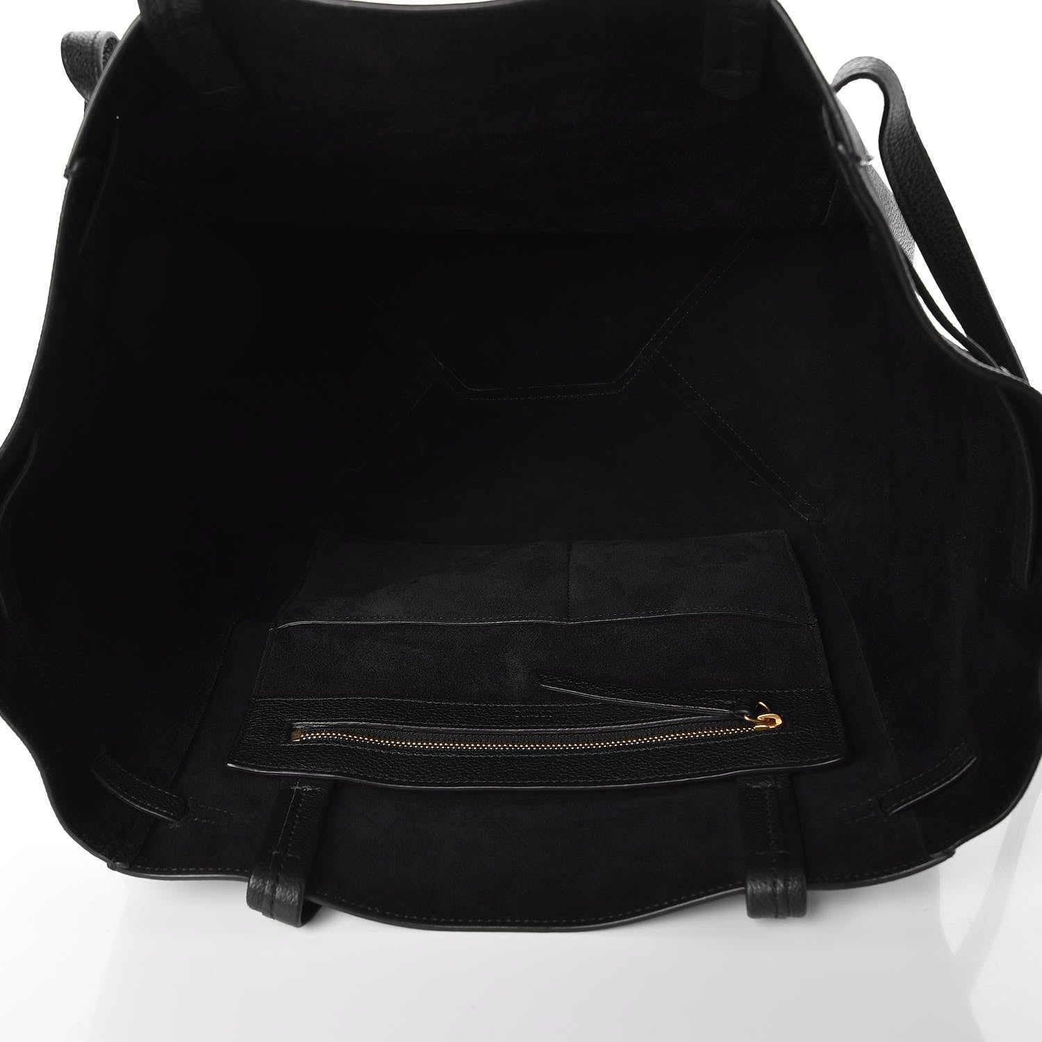 Celine Soft Grained Calfskin Small Belt Cabas Phantom Black 5 of 7