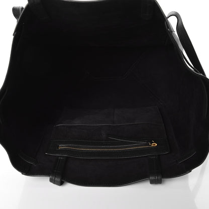 Celine Soft Grained Calfskin Small Belt Cabas Phantom Black 5 of 7